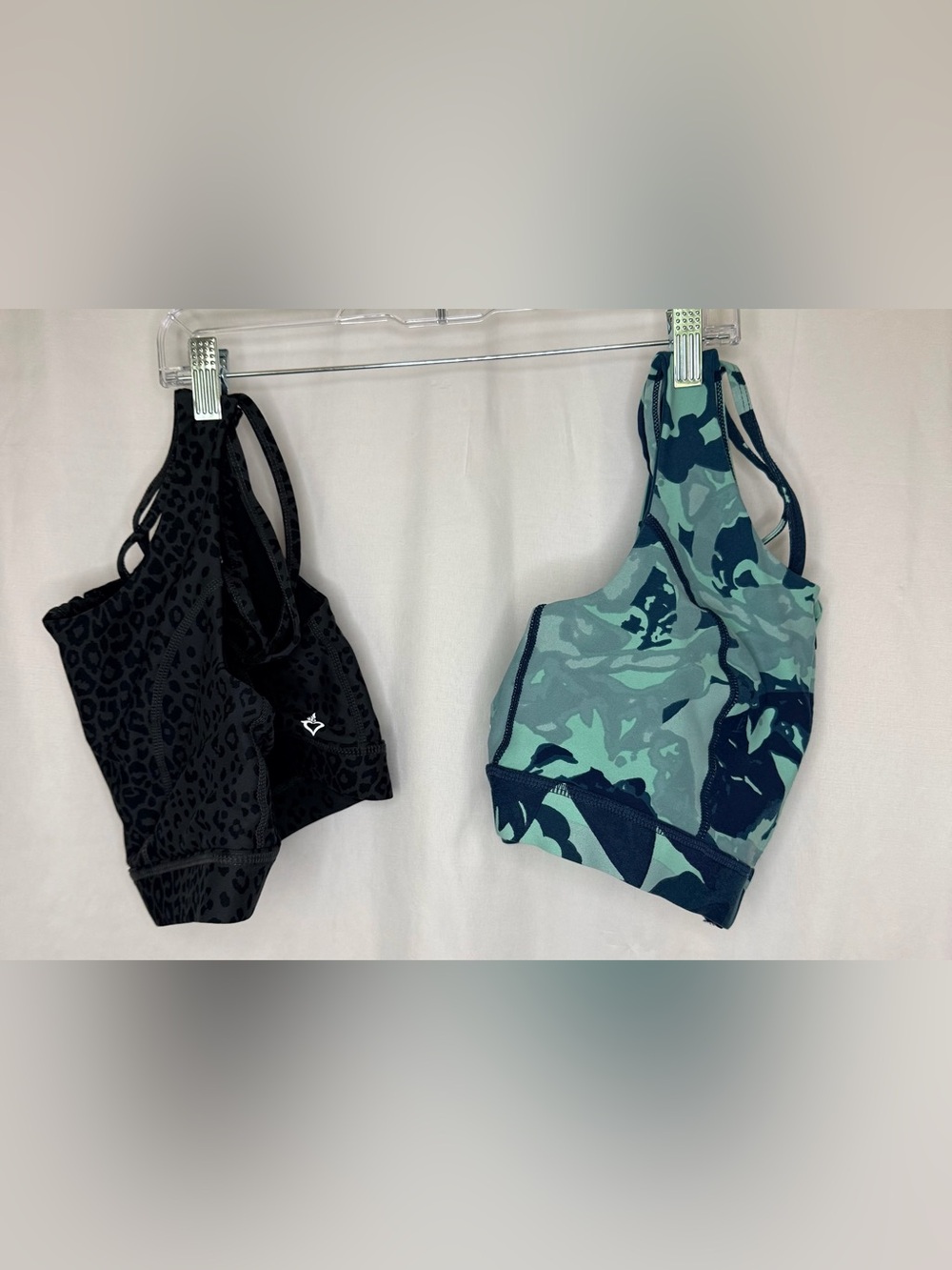 torrid Black Leopard & Teal Camo Sports Bras Happy Camper Size 00